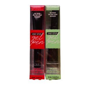 Lot of 2 Salon Perfect One-Step Gel Pen Nail Polish Copacabana Girl & In Mint